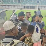 The Super Eagles have touched down in Uyo, gearing up for the upcoming AFCON qualifiers ad Osimhen becomes centre of Attraction.