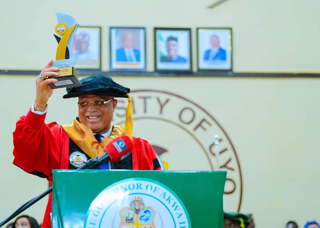 Governor Eno Dedicates Doctorate to Late Wife, Urges Urges Support for the President