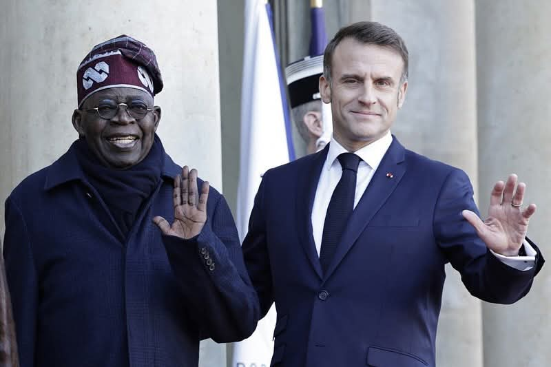 French President Emmanuel Macron Rolls Out the Red Carpet for President Bola Tinubu