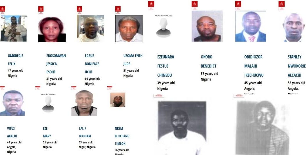 INTERPOL Declares 14 Nigerian Nationals Wanted For Human, Drugs Trafficking